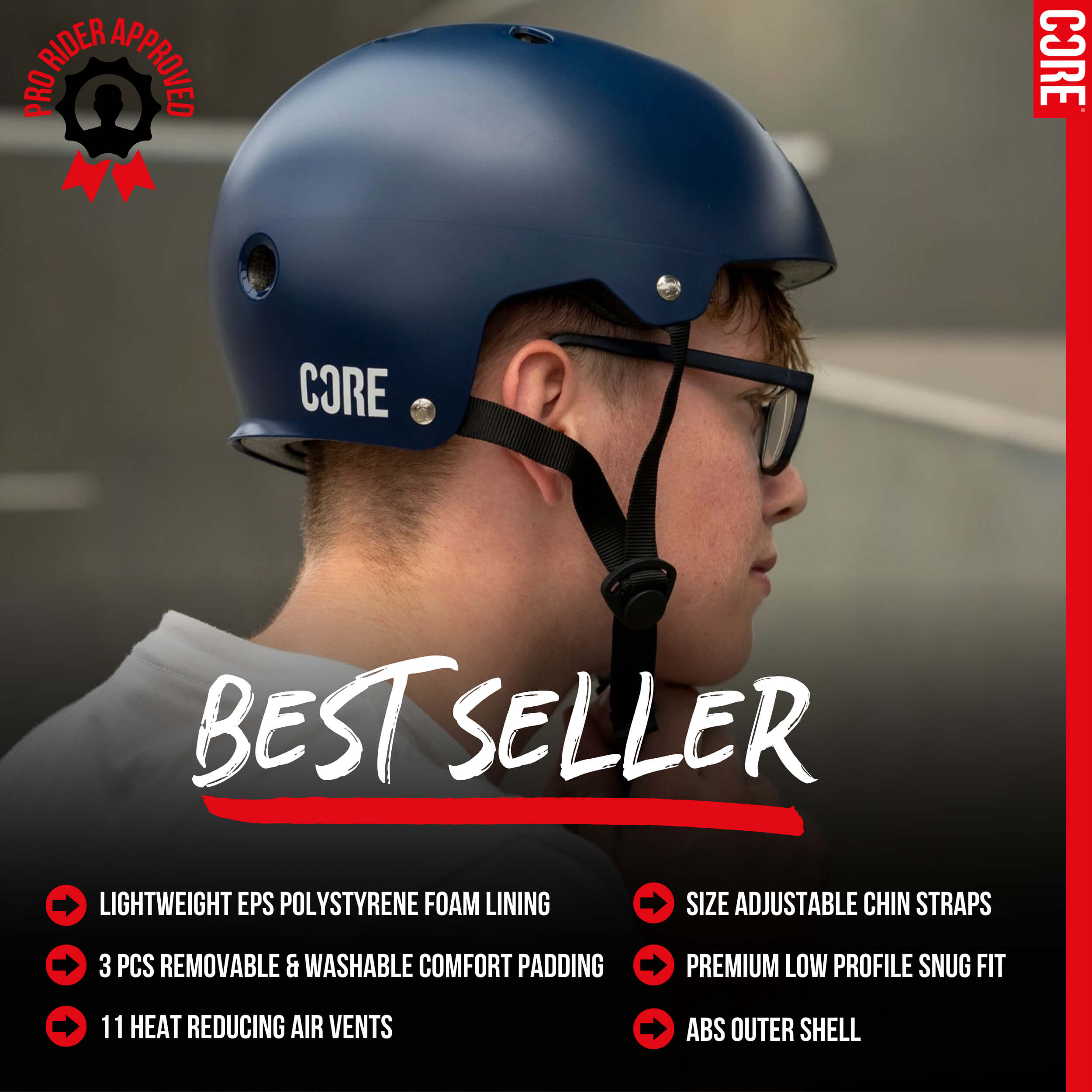 Casco CORE azul Talla XS/S