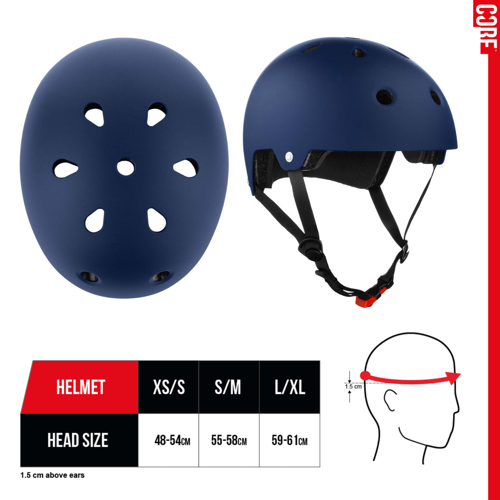Casco CORE azul Talla XS/S